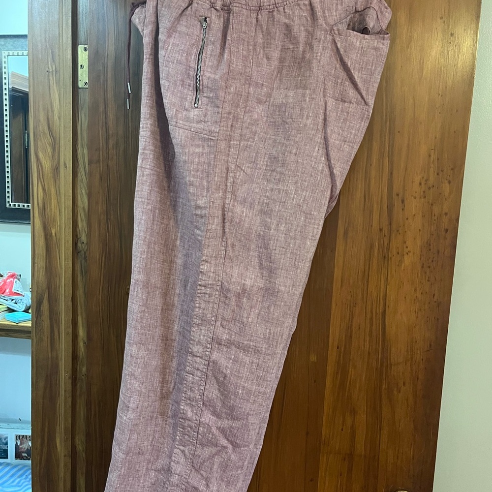 Athleta Rose Wide Leg Pants with Comfortable Fit and linen Fabric size 22 EUC